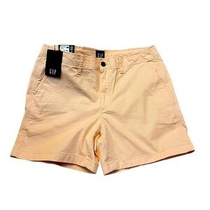 NWT! GAP Classic Midrise Short, Peach Parfait, Stretch, 12